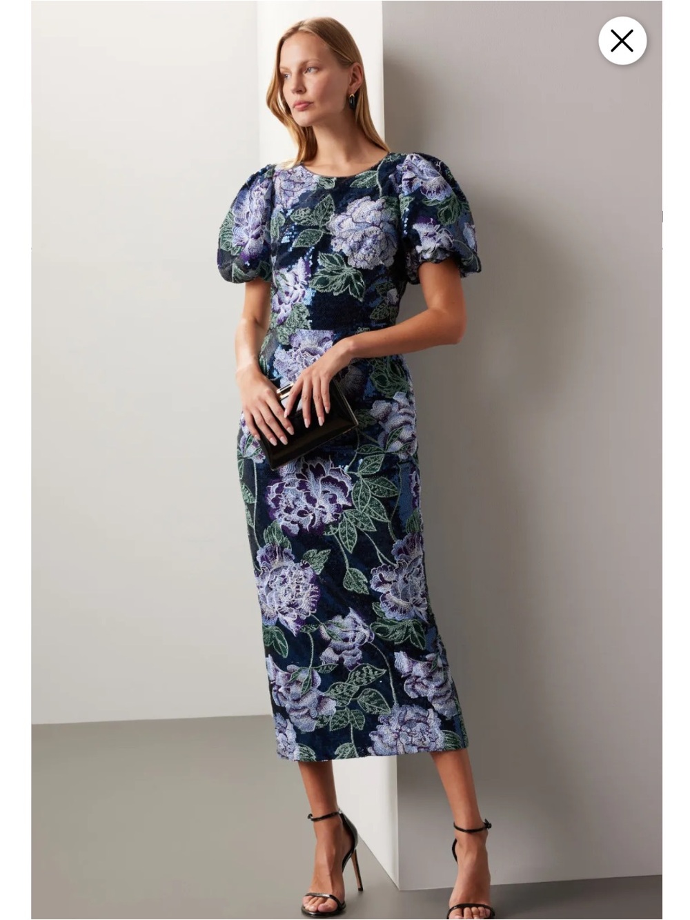 Marchesa Notte Puff Sleeve Cocktail Dress, Size: 4